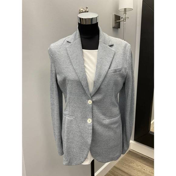 NEW CIRCOLO 1901 azzuro pinpoint linen long blazer in blue - Picture 1 of 1